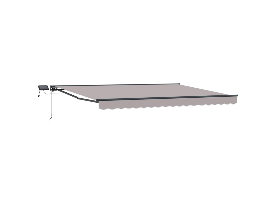 Vidaxl Estrutura De Toldo Manual Com Leds 4 × 3,5 M