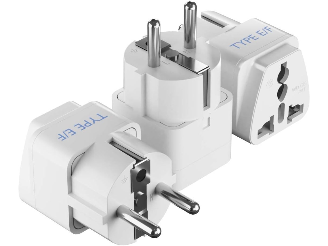 (5 Unidades) Adaptador De Viagem Reino Unido/eua/ue/au Para Tomada Ue, Adaptador De Viagem(reino Unido/eua) Para Ue