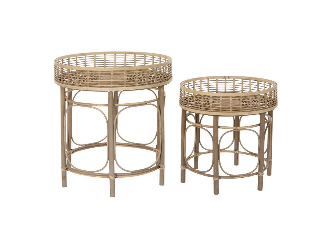 Mesa de Apoio Dkd Home Decor Rotim 2 Pcs