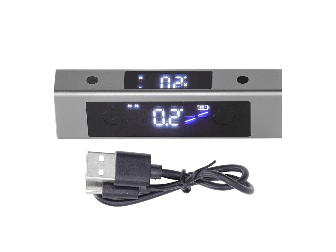 Nível a laser, transferidor, medidor de ângulo digital com visor LED e ferramenta de medição