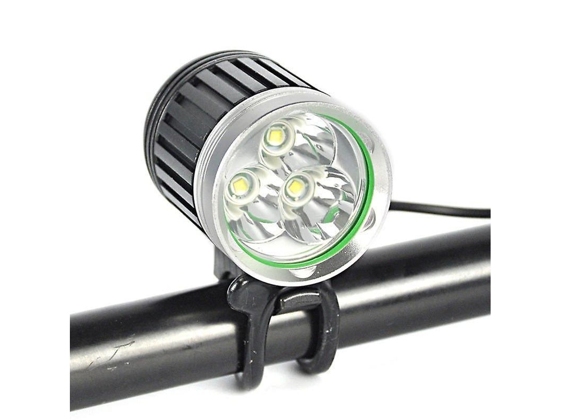 Luz Recarregável À Prova D'Água Led para Bicicleta YIZHOOD 3600 Lúmens Des1380 Preto
