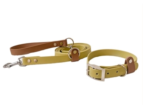 Coleiras para Cães EARTH DOG GEAR (M - 35-45cm - Couro Vegan - Multicor)