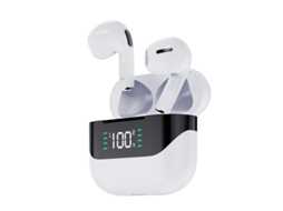 Auriculares Sem Fio Display Digital Estéreo Yizhood Bluetooth Com Cancelamento De Ruído Branco
