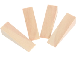 Conjunto De 4 Cunhas De Madeira Para Portas, Batentes De Porta Resistentes E Antiderrapantes Para Proteção.