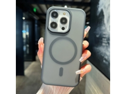 Capa Transparente Híbrida Para Iphone 16 Pro Max - Tpu E Pc Com Magsafe - Preta