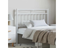 Vidaxl Cabeceira De Substituição 100 Cm Metal Branco