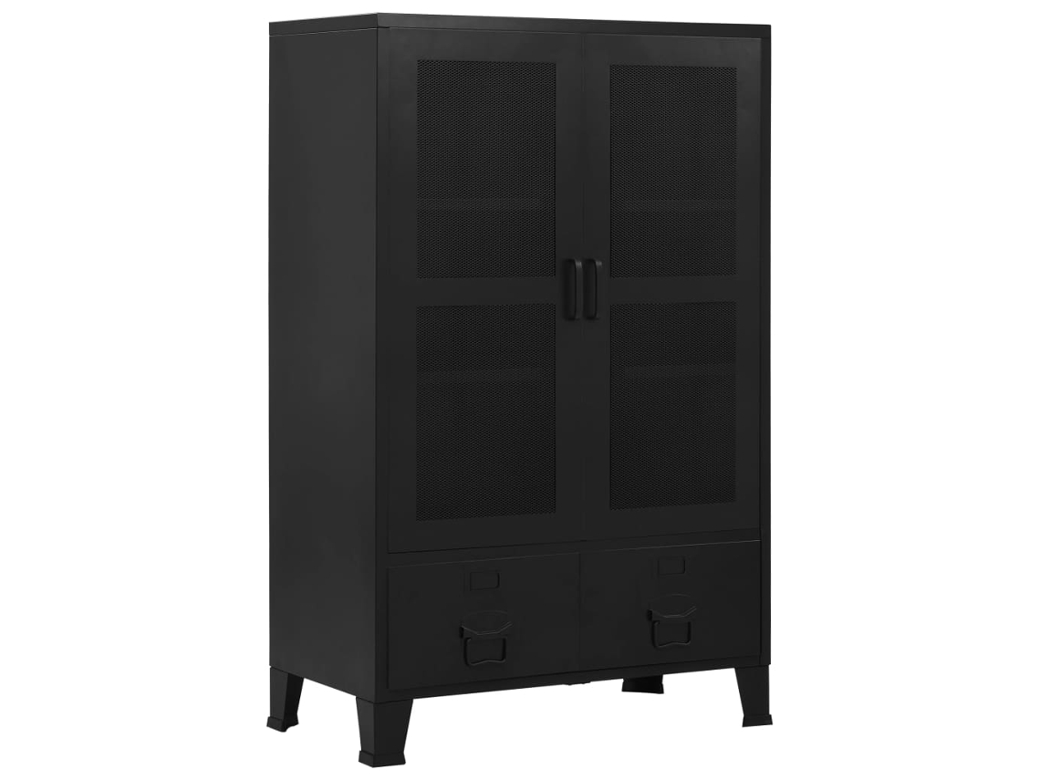 Office Cabinet, Office Cabinets Vidaxl Preto Aço (n/a)