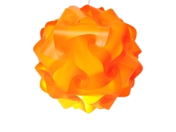 Lâmpada De Papel Diy Montável Enfeite Para Decoração De Quarto (laranja, M 10 Polegadas)