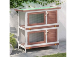 Vidaxl Coelheira De Exterior 4 Portas Madeira Castanho