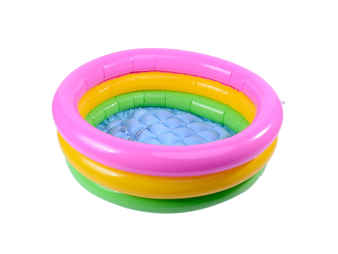 Piscina Inflável Redonda Para Bebê E Criança Pequena Com Mesa De Areia Arco-íris