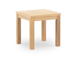 Mesa Aux De Jardim 45x45 Em Madeira E Cerâmica Bege - Bisbal