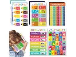 Pôsteres Educativos Para Crianças Pequenas Quadro Formas Geométricas Pôster De Parede 28x43 Cm Ferramentas