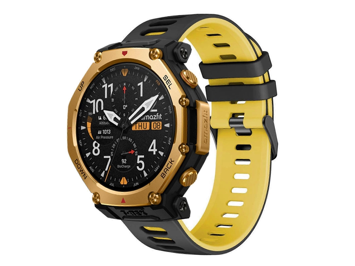 Pulseira De Silicone Bicolor Com Fivela Preta Para Amazfit T-rex 3 Pro