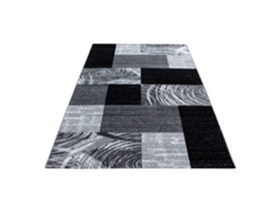 Parma Jawa Tapete Pelo Curto Retangular 80x150cm Preto