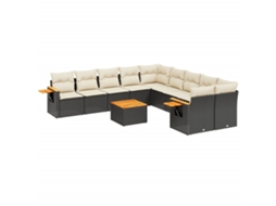 Garden Sofa Set, Garden Sofa Sets Vidaxl Preto Rattan / Vime (n/a)