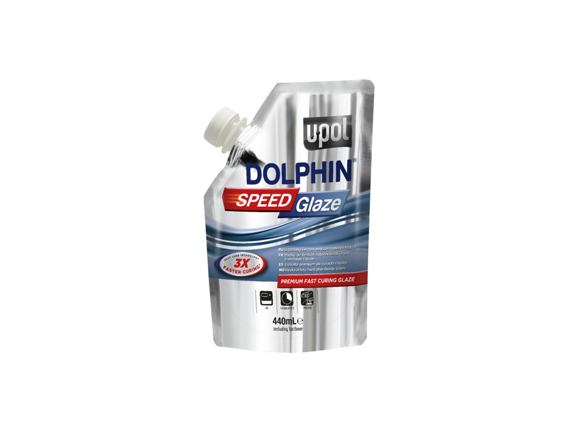 Massa De Vidraceiro Extra Rpida 2k Dolphin Speed Glaze 440 Ml U Pol