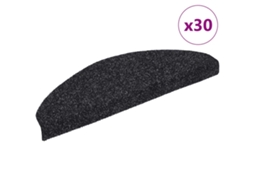 Vidaxl Tapetes De Escada Autoadesivos 30 Peças 65x21x4 Cm Pretos Semicirculares Grandes