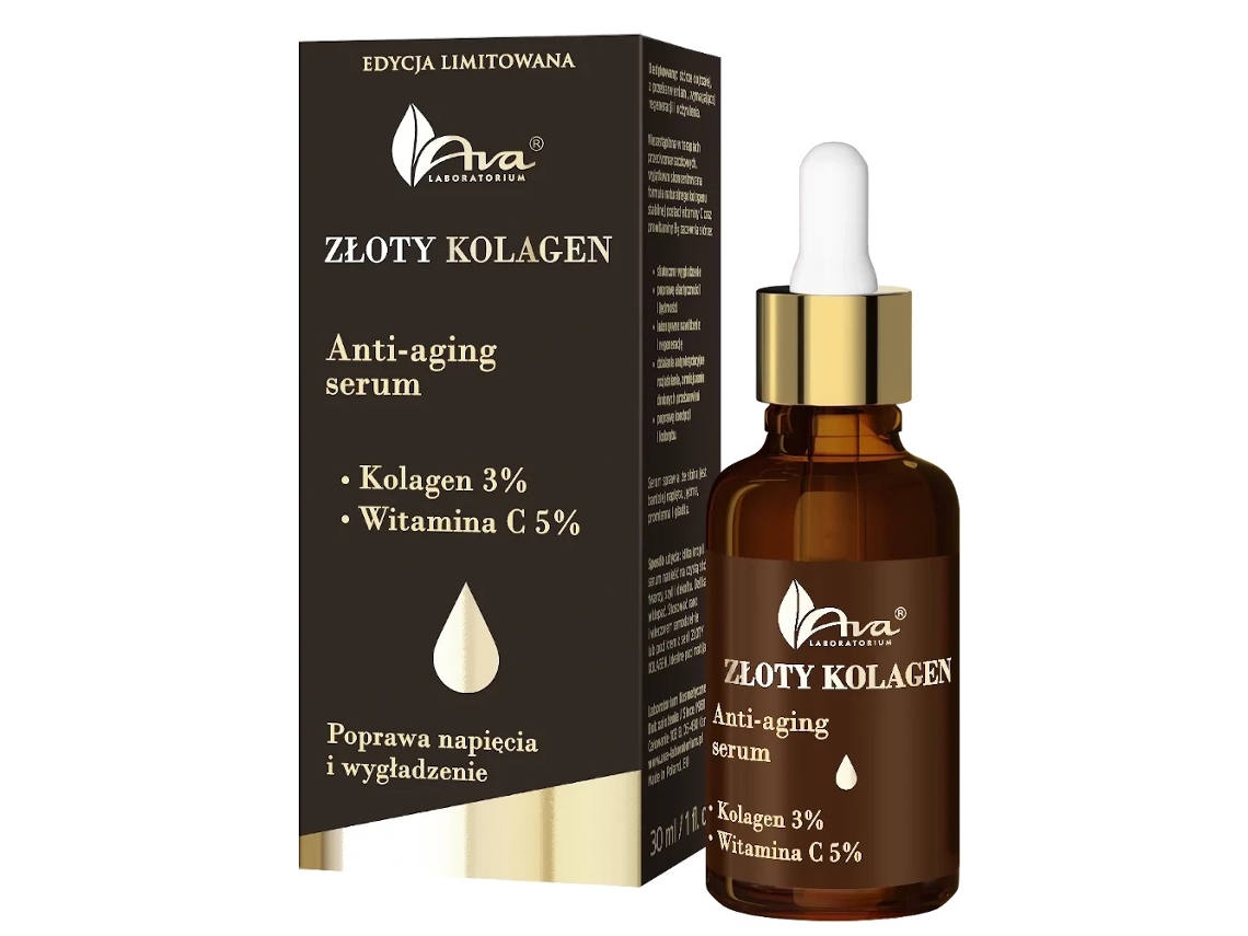 Premium Gold Infused Collagen Revitalizing Serum, 30ml Ava Laboratorium