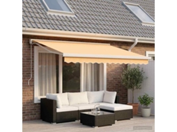 Vidaxl Toldo Retrátil Areia 350 X 250 Cm Tecido E Metal