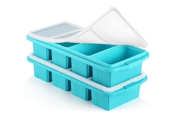 Conjunto De 2 Recipientes Para Armazenamento, Em Silicone, Com Tampa, Azul, Para Molhos, Para Organização Doméstica Na Cozinha E Bancada
