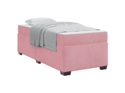 Estrutura da Cama com Colchão Rosa 90 X 200 Cm Tecido MAISON EXCLUSIVE