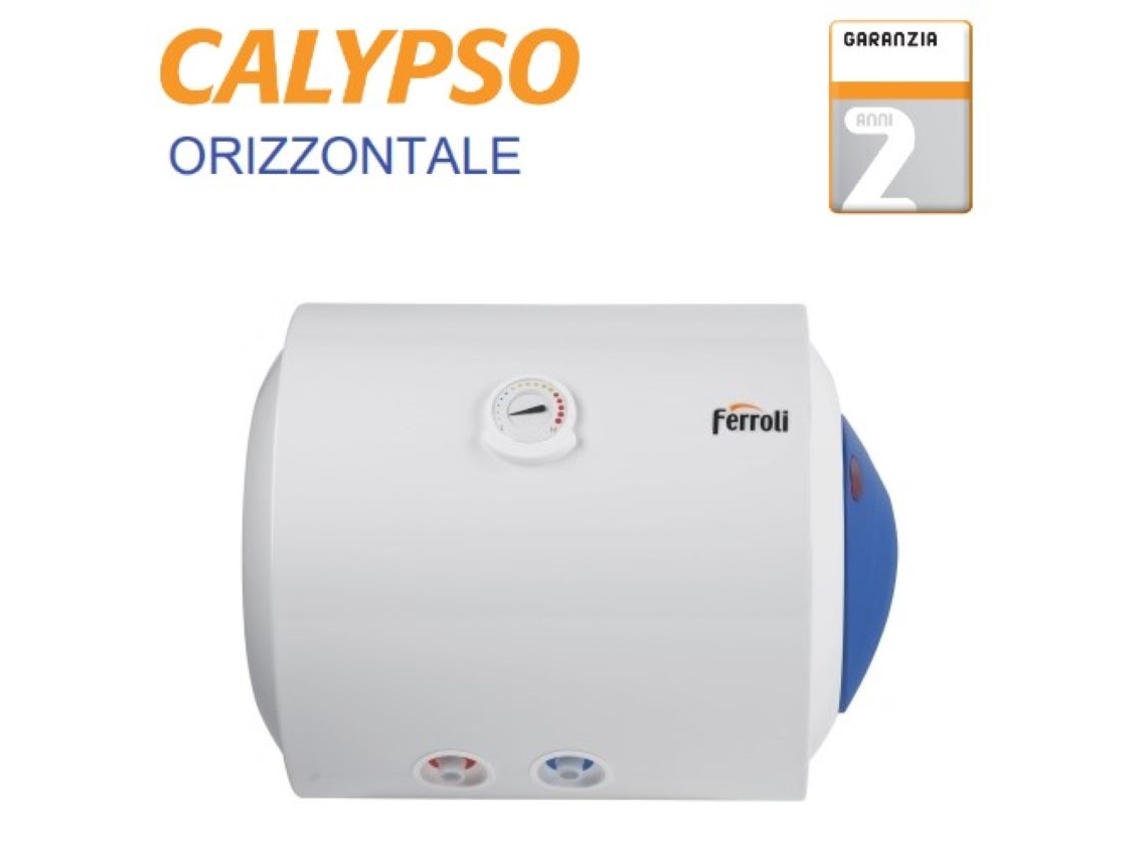 Scaldabagno Elettrico Orizzontale Ferroli Calypso 50 Ho 50 Litri Garanzia 2 Anni 1.2-kw