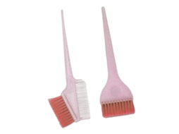 2026 2pcs Cepillo de Tinte para Pelo Doble Lado Con Mango de Brillo Rosa Applicador de Mechones