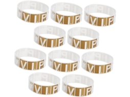 Pulseiras de papel Doitool confortáveis e seguras para eventos, 300 unidades, ajuste confortável, ideais para festas.