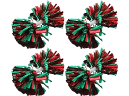 Conjunto de 4 Pompons de Líder de Torcida com Cabo SFUSHOS