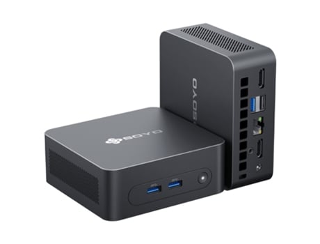 Mini PC Soyo M2 Plus2 Intel 12ª Geração Alder Lake N100 CPU até 3,4GHz, 16GB DDR4, 512GB SSD SATA M.2 2280, WiFi 5, Bluetooth 5.0