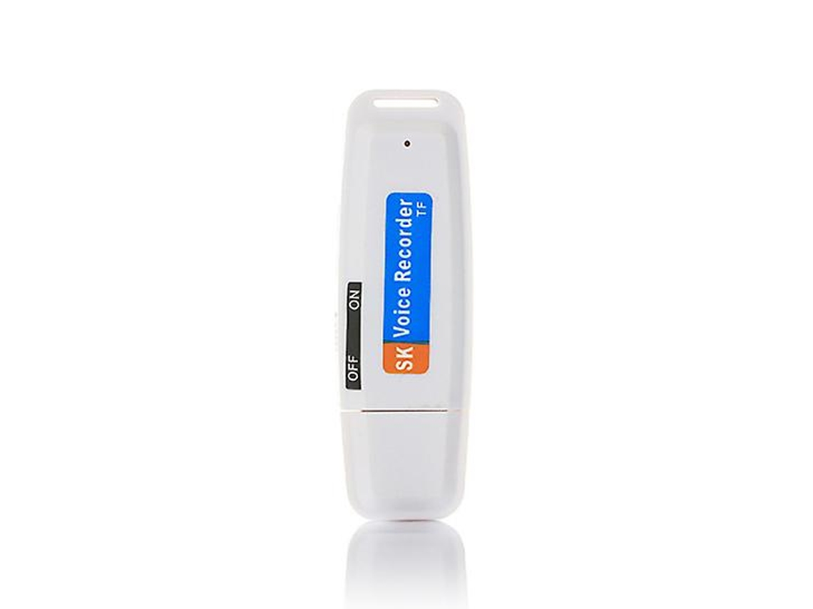 Usb Pen Flash Disk Player De Áudio Digital Gravador De Voz Yizhood (branco)