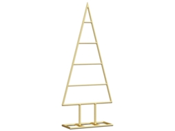 Conjunto 1 Árvore De Natal De Metal Vidaxl Dourado Aço (60 Cm)