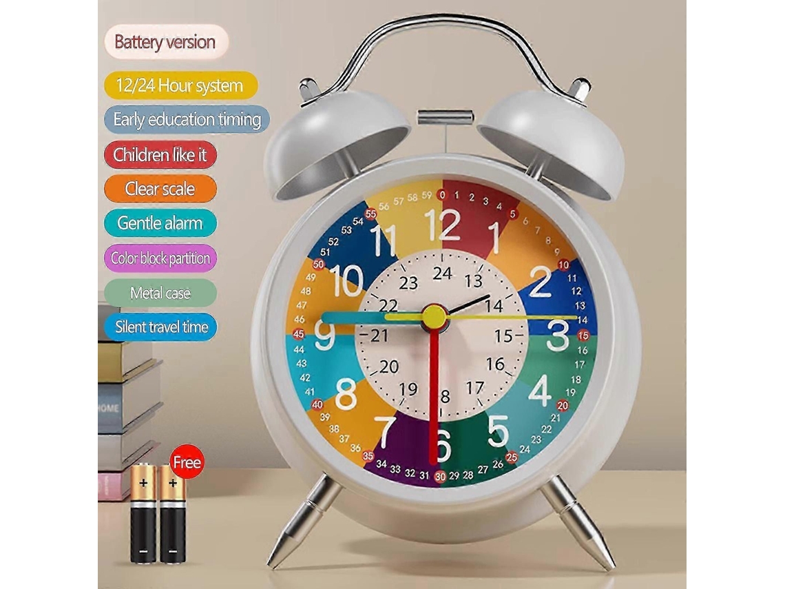 Relógio infantil de 25-26 cm, com estampa de animais, movimento de quartzo GOKOCO
