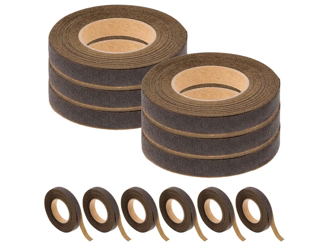 12 rolos de papel crepom floral, com alta elasticidade e fácil de usar para embrulhar seus projetos de artesanato.