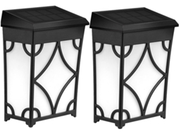Conjunto De 2 Luminárias Solares De Parede Para Jardim, Iluminação Externa Para Calçadas E Pátios.