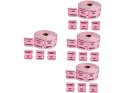 4 Rolos De Bilhetes Numerados Para Rifa, Cesta De Caridade, Porta-bilhetes, Jogo De Carnaval