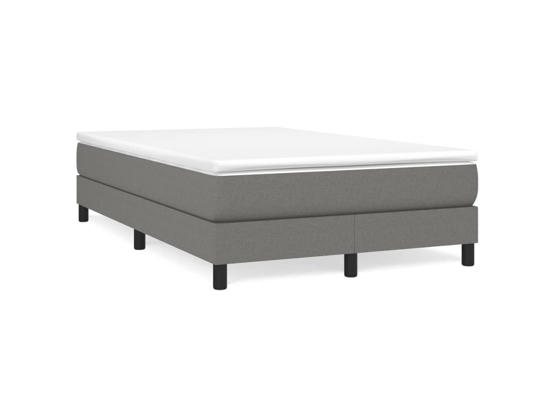 Cama com Molas e Colchão Tecido Cinzento Escuro MAISON EXCLUSIVE (120x200 cm)