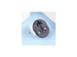 Adaptador De Tomada Universal Au Eua Reino Unido Para Ue Viagem, Conversor De Tomada Doméstica, Tomada De Parede, 16a 250v(preto)