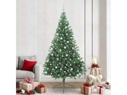Vidaxl Árvore De Natal Artificial Pré-iluminada Verde 240 Cm Pvc