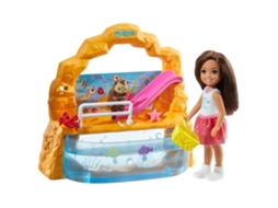 Barbie Club Chelsea Brunette And Aquarium Playset 6 Inch