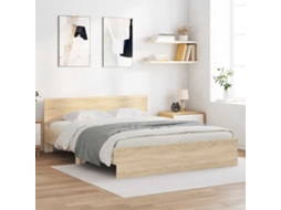Vidaxl Estrutura De Cama Com Cabeceira 150x200 Cm Carvalho Sonoma