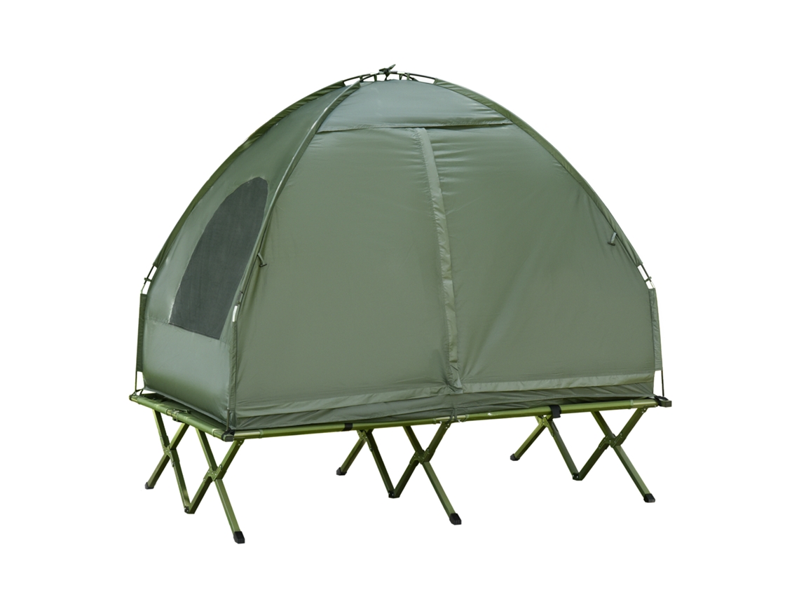 Verde Conjunto De Barraca De Camping Para 2 Pessoas Com Cama De Camping E Colchão Inflável