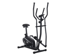 Bicicleta elíptica magnética, LCD, pulsação, volante 3kg, 103x62x151cm, preta | S/MARCA