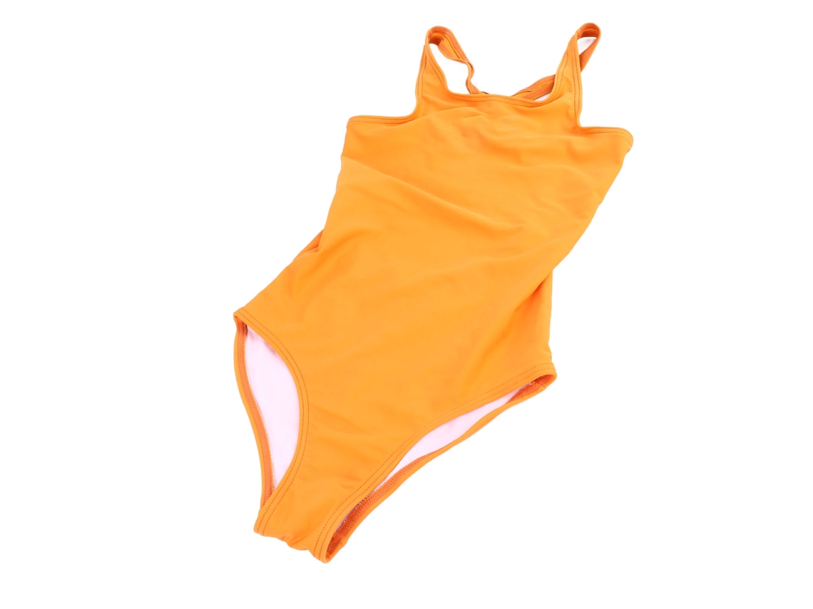 Traje de Banho uma Peça Laranja Amarelo M