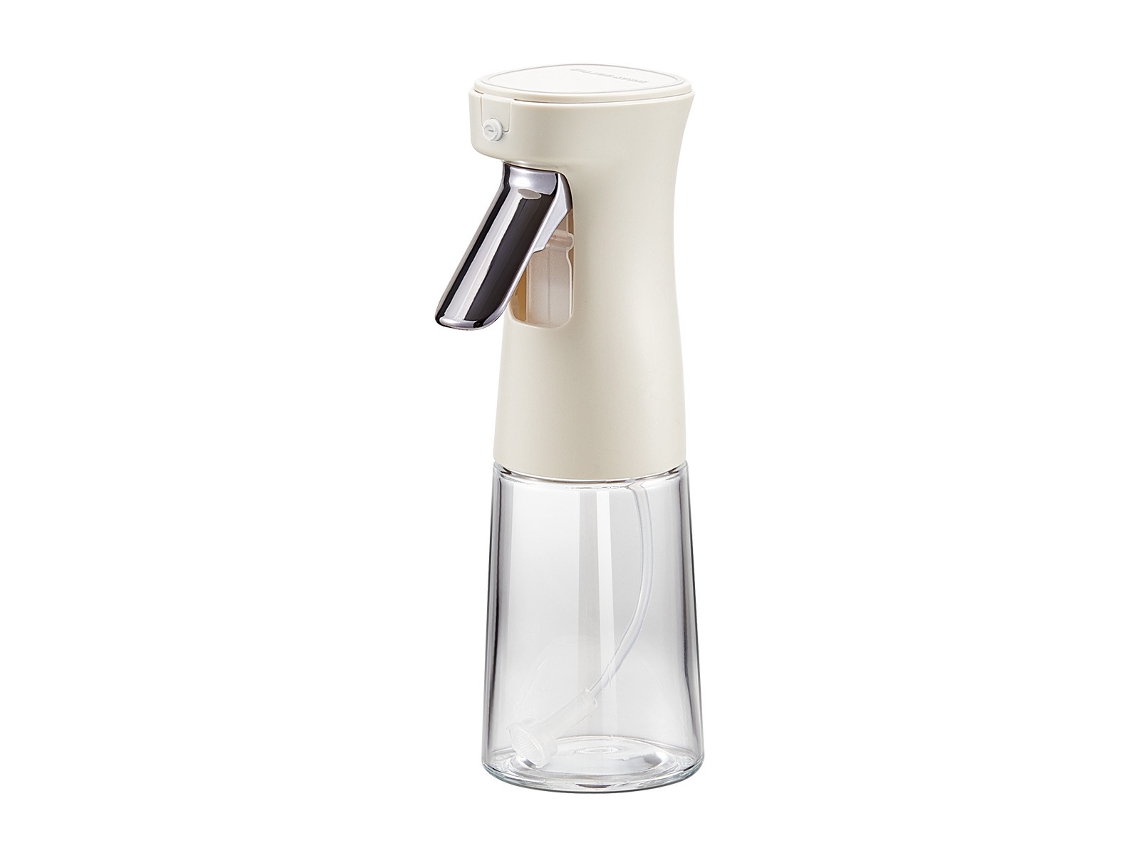 Frasco Spray Recarregável Para Óleo E Azeite, Em Vidro, 240 Ml, Branco, Para Aplicação Controlada De Temperos Na Cozinha