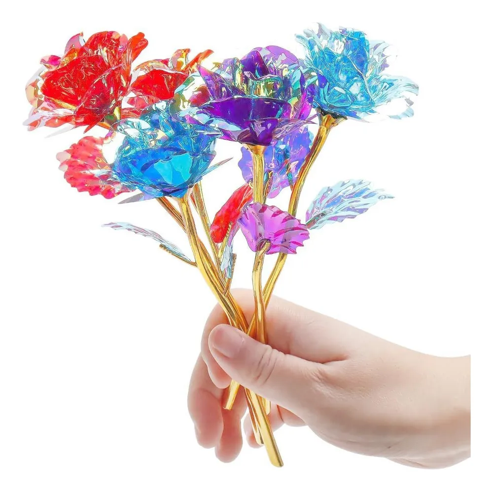 Novas 70 Peças De Joias Coloridas De Cristal Em Ouro Rosa Com Floresvayotoy