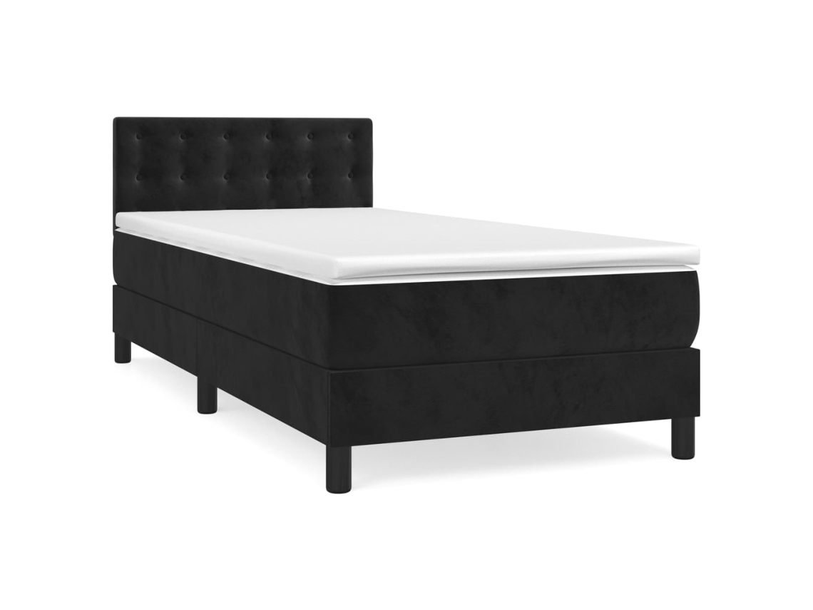 Box Spring Bed, Box Spring Beds Vidaxl Preto Veludo (100 X 200 Cm)