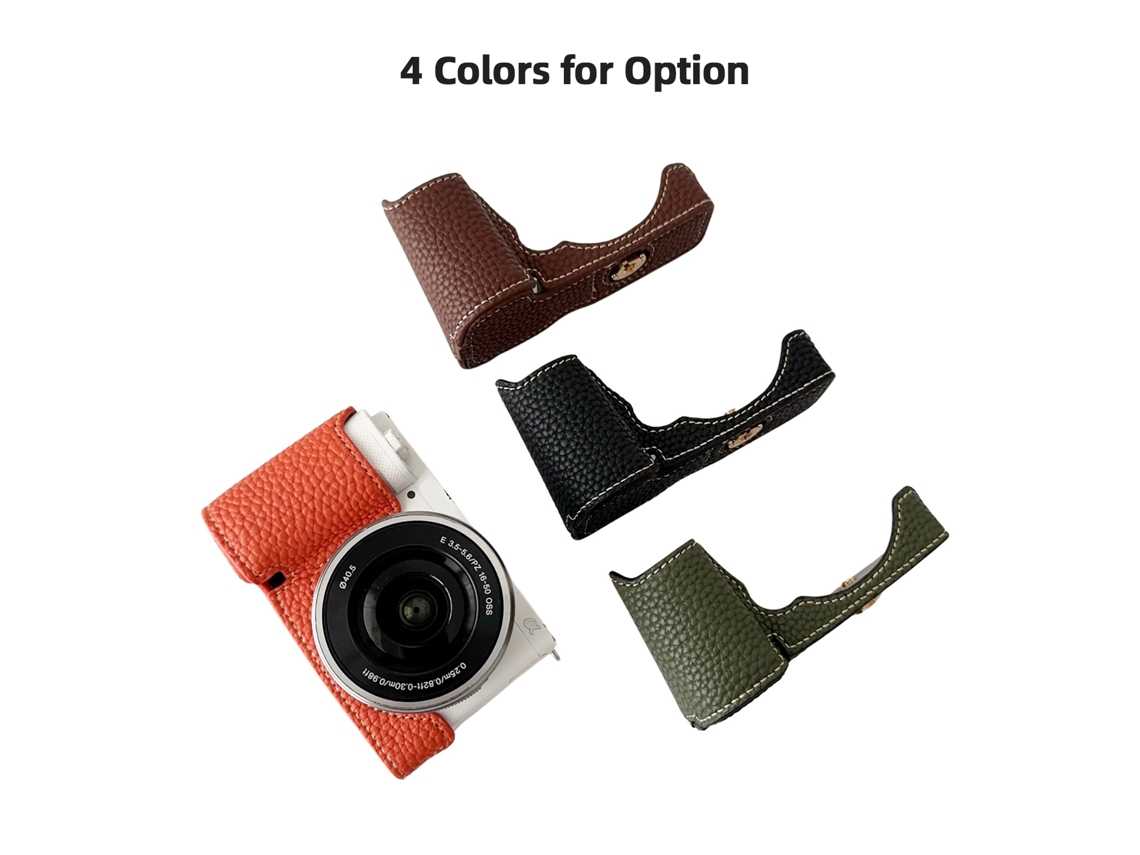 Portable Camera Protective Case Retro Style Camera Case Holder Carry Bag Opening Bottom Design Replacement For Sony Zve10 Camera LAXISCREED