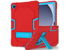 Capa Tripla Resistente Para Samsung A9 Plus, Em Silicone À Prova De Choque Para Uso Externo Vermelho Com Azul Sfushos
