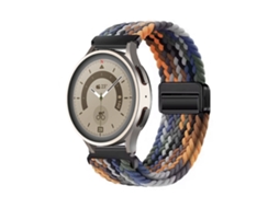 Pulseira De Nylon Trançado Com Fecho Magnético Para Huawei Gt6 Gt5, Samsung Watch7 Camuflagem Multicolorida, 18mm
